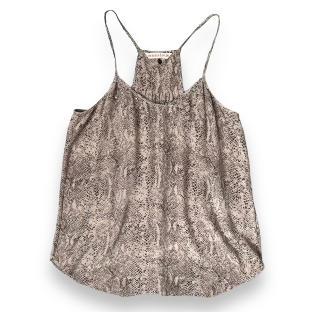 Rebecca Taylor 100% Silk Snakeskin Print Cami | EUC Size 6